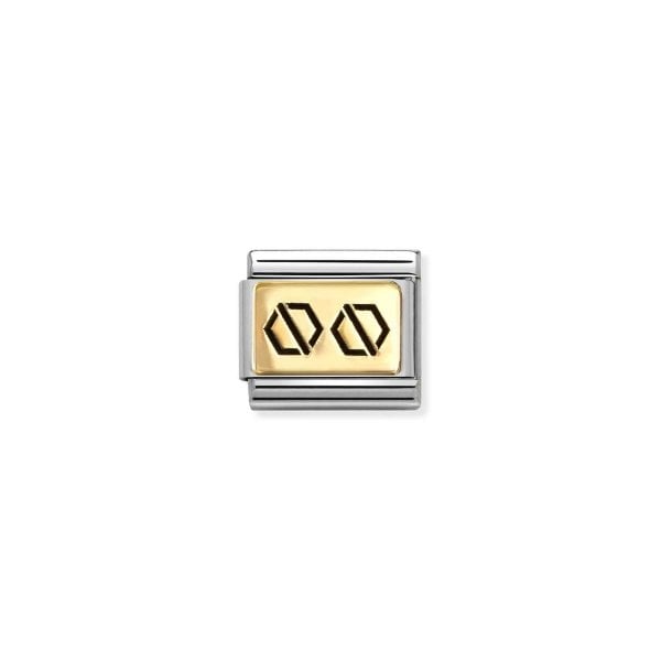 Classic Gold Two Screws Charm