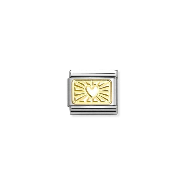 Gold Diamond Heart Charm