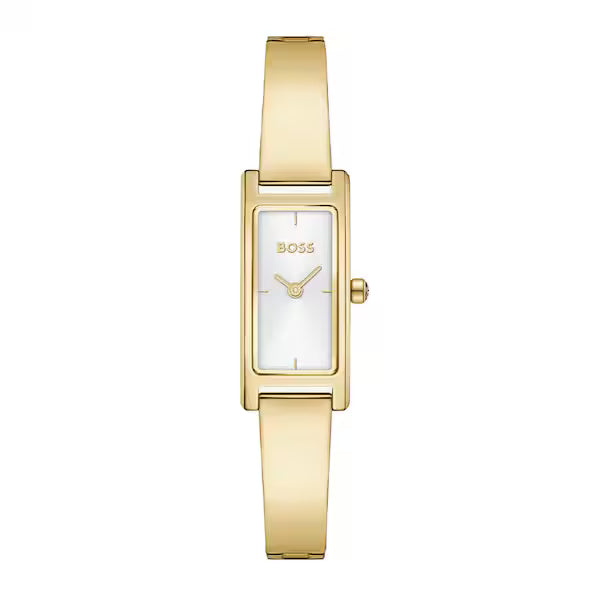 Lucy White Dial 15mm Yellow Gold Plated Watch