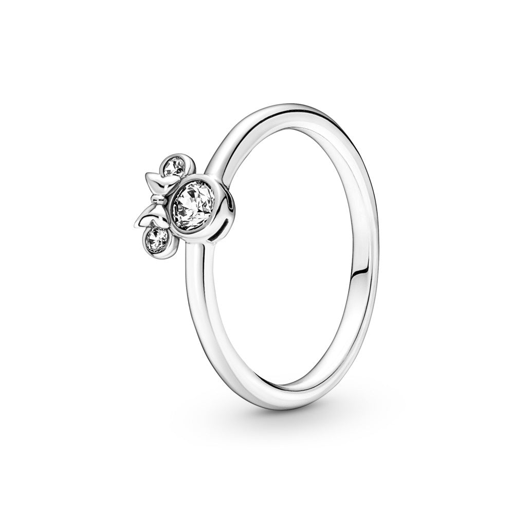 Silver Minnie Mouse CZ Ring