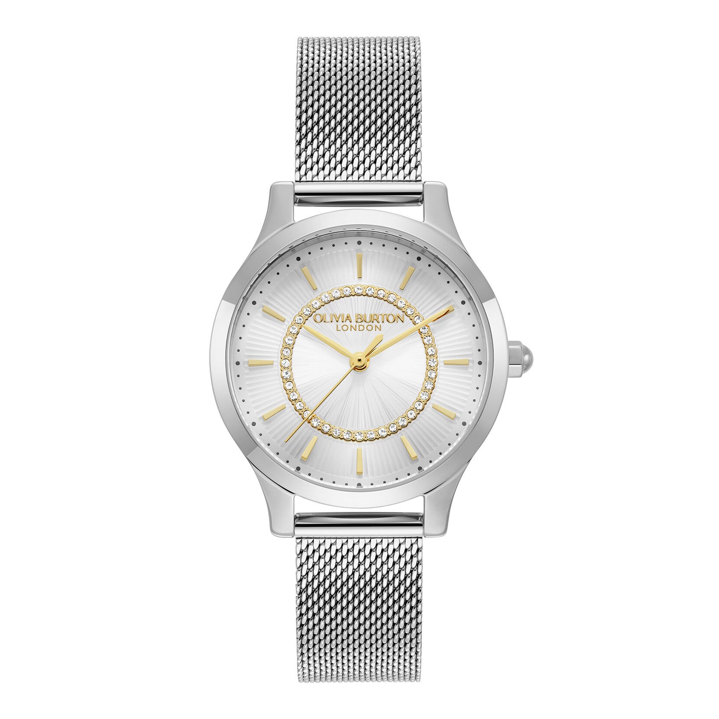 Classic 30mm Wonderlust White & Silver Mesh Watch