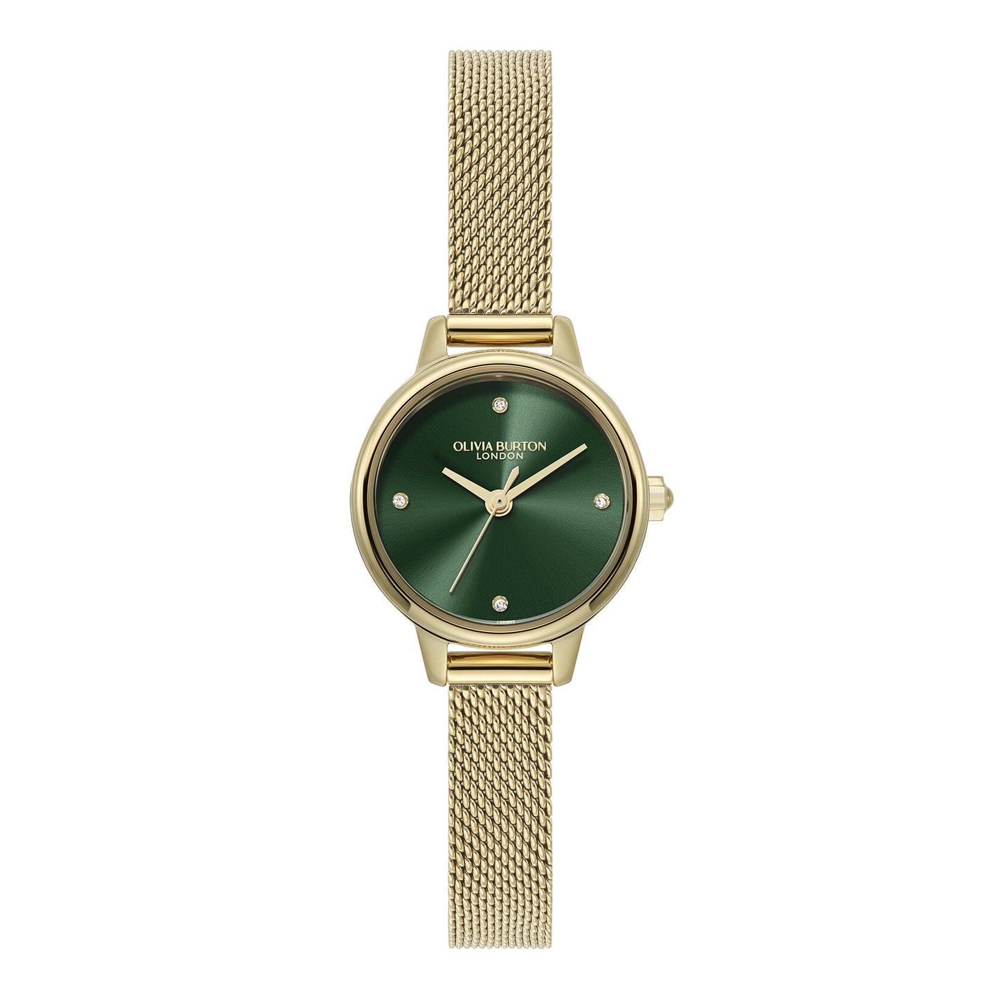 Classic 23mm Mini Forest Green & Gold Mesh Watch