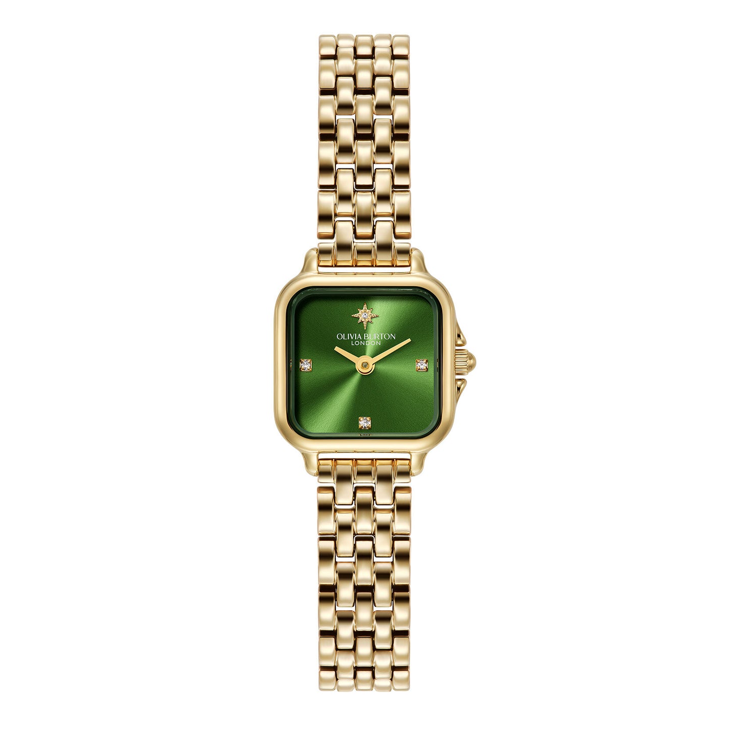 Classic 20mm Mini Grosvenor Deep Green & Gold Bracelet Watch