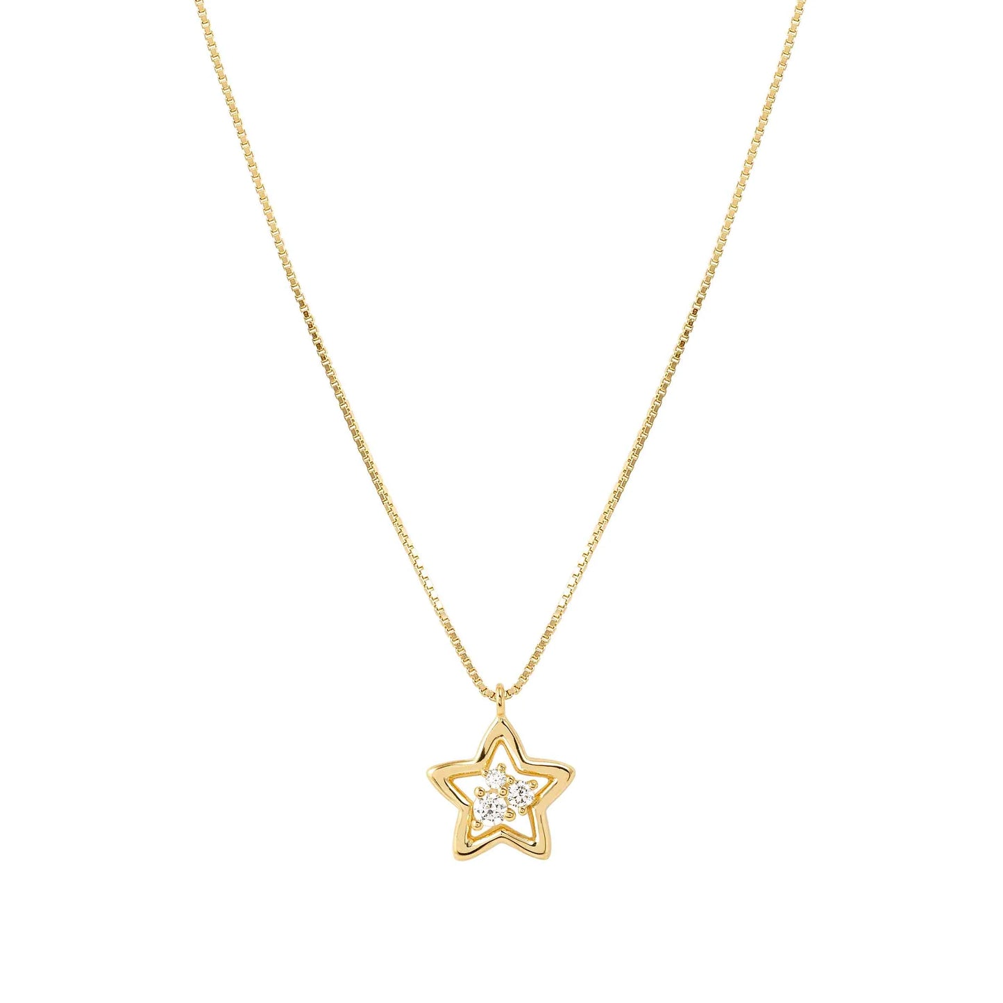 Dream Beats Necklace with Zirconia Gold Star