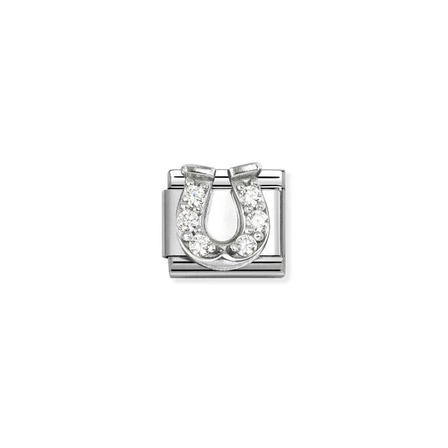 Classic Silver Zirconia Horseshoe Charm