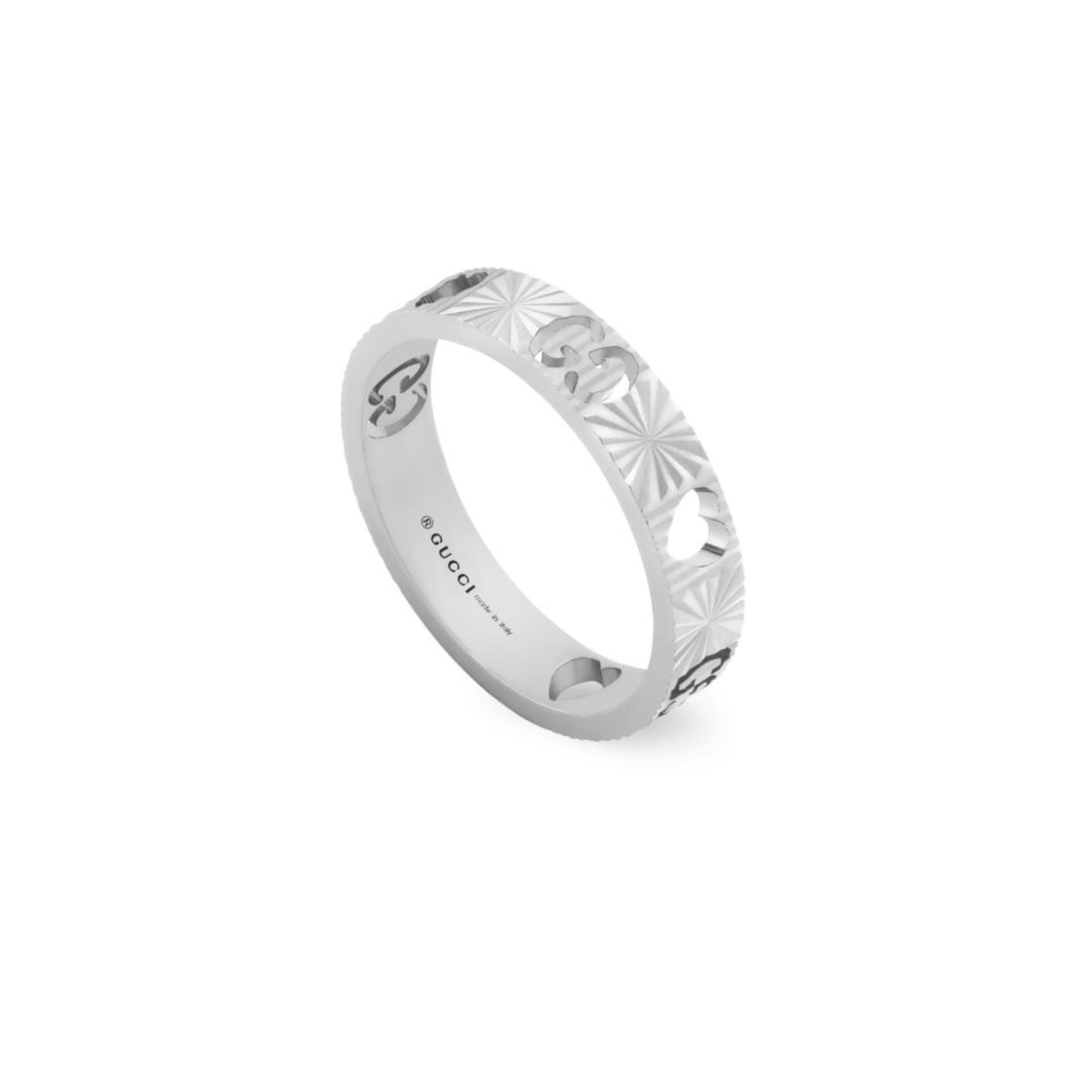 Icon 18ct White Gold GUCCI Heart Ring