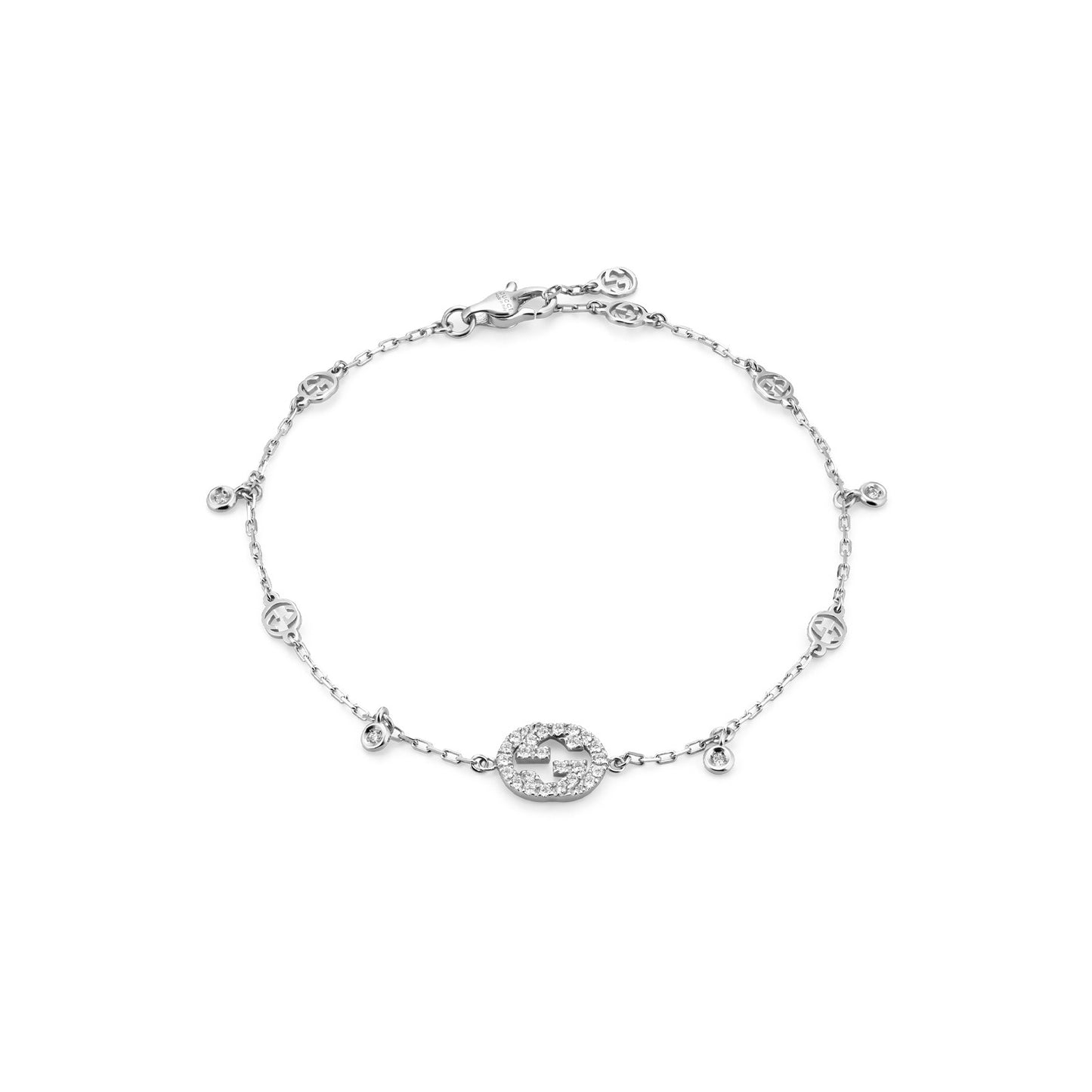 GUCCI 18ct White Gold Interlocking Bracelet
