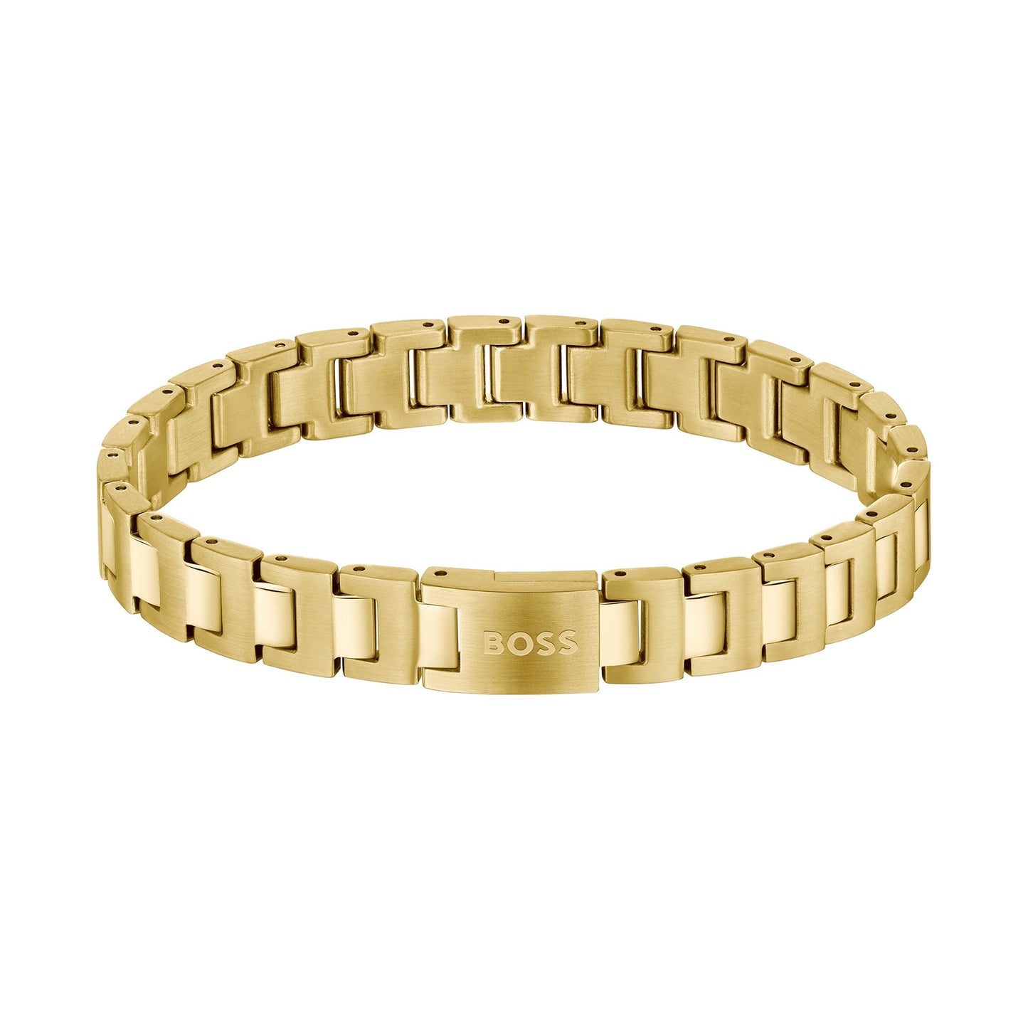 Gents Candor Gold Plated Stainless Steel Link 19cm Bracelet