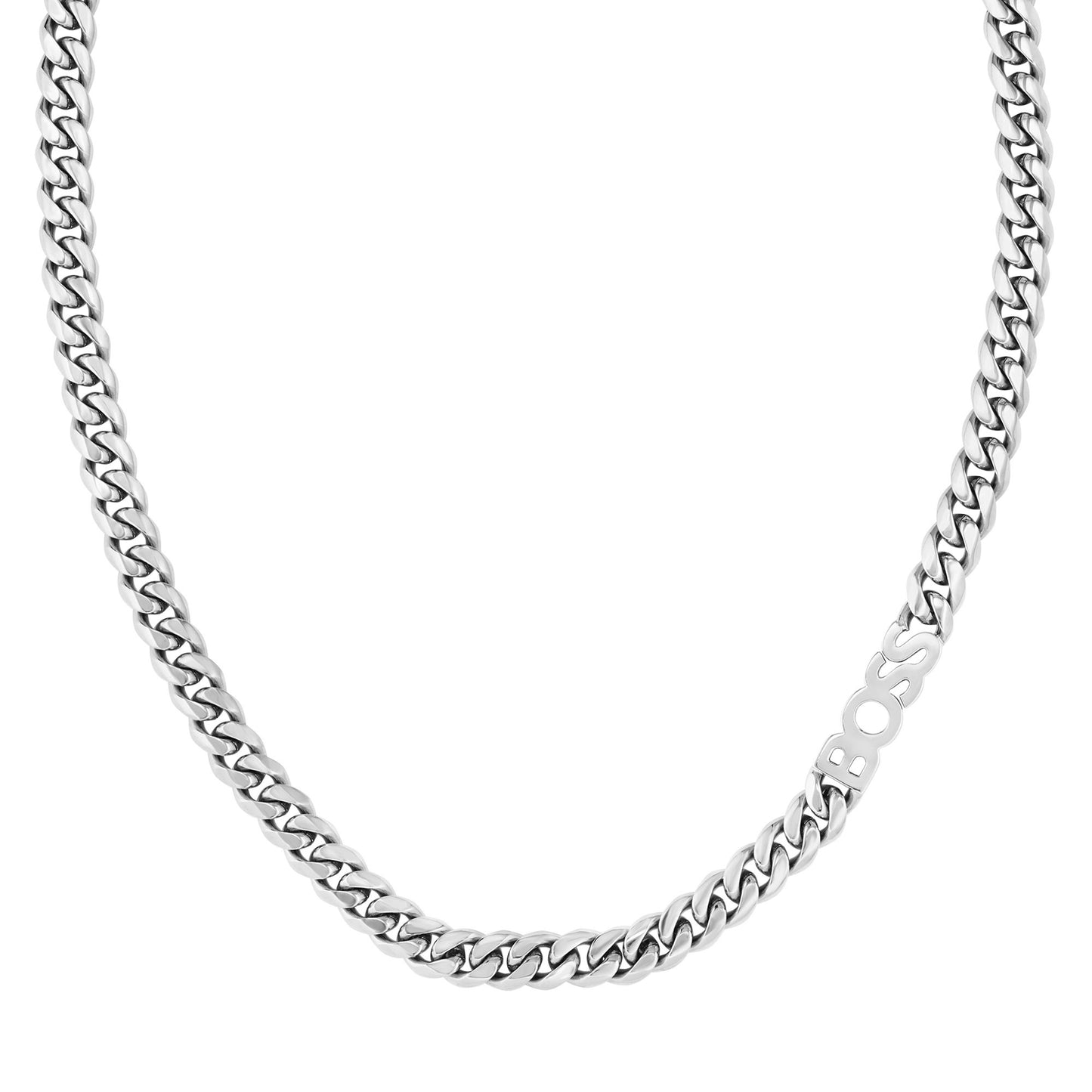 Gents Kassy Stainless Steel 8mm Logo Chain Necklace