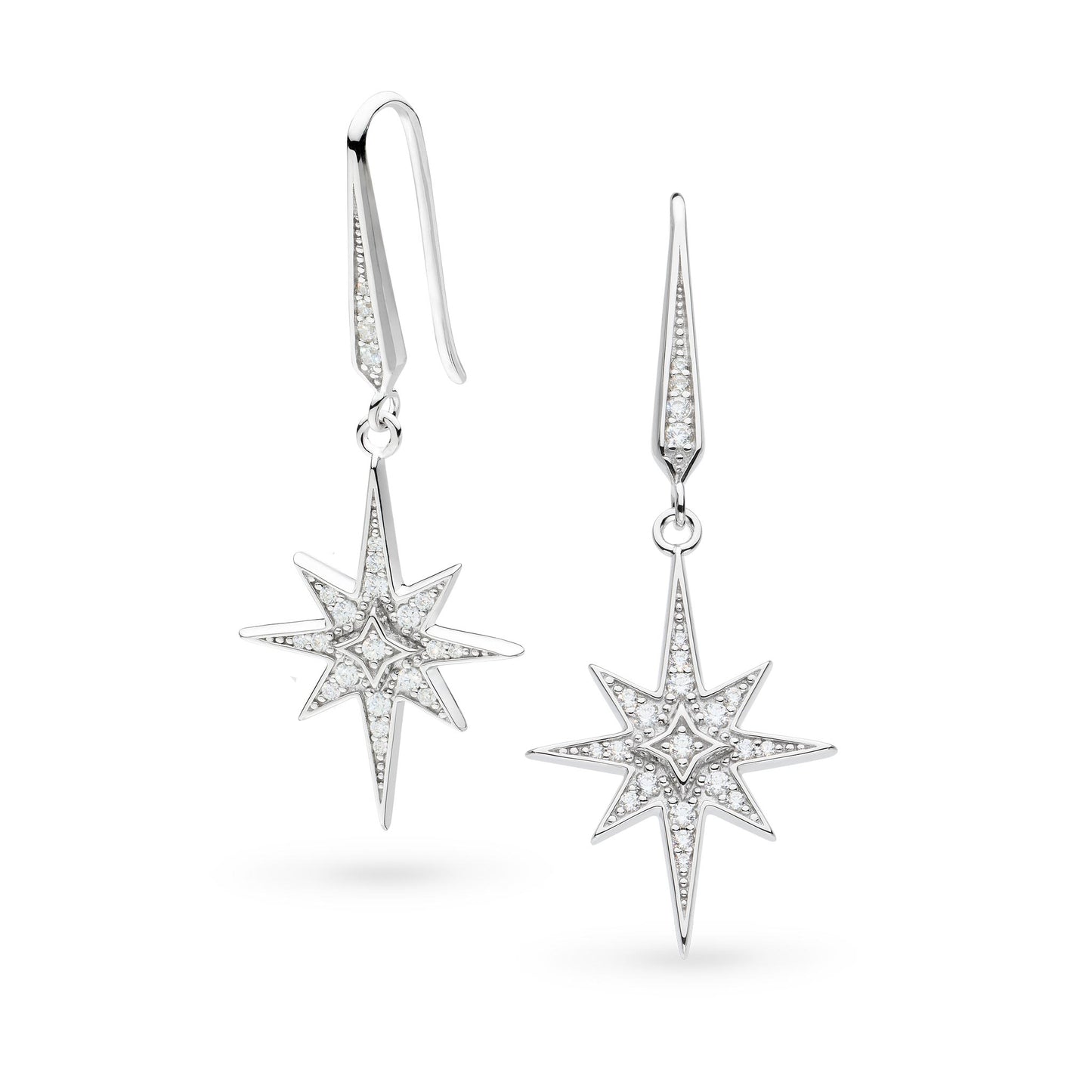 Céleste North Star CZ Grande Drop Earrings