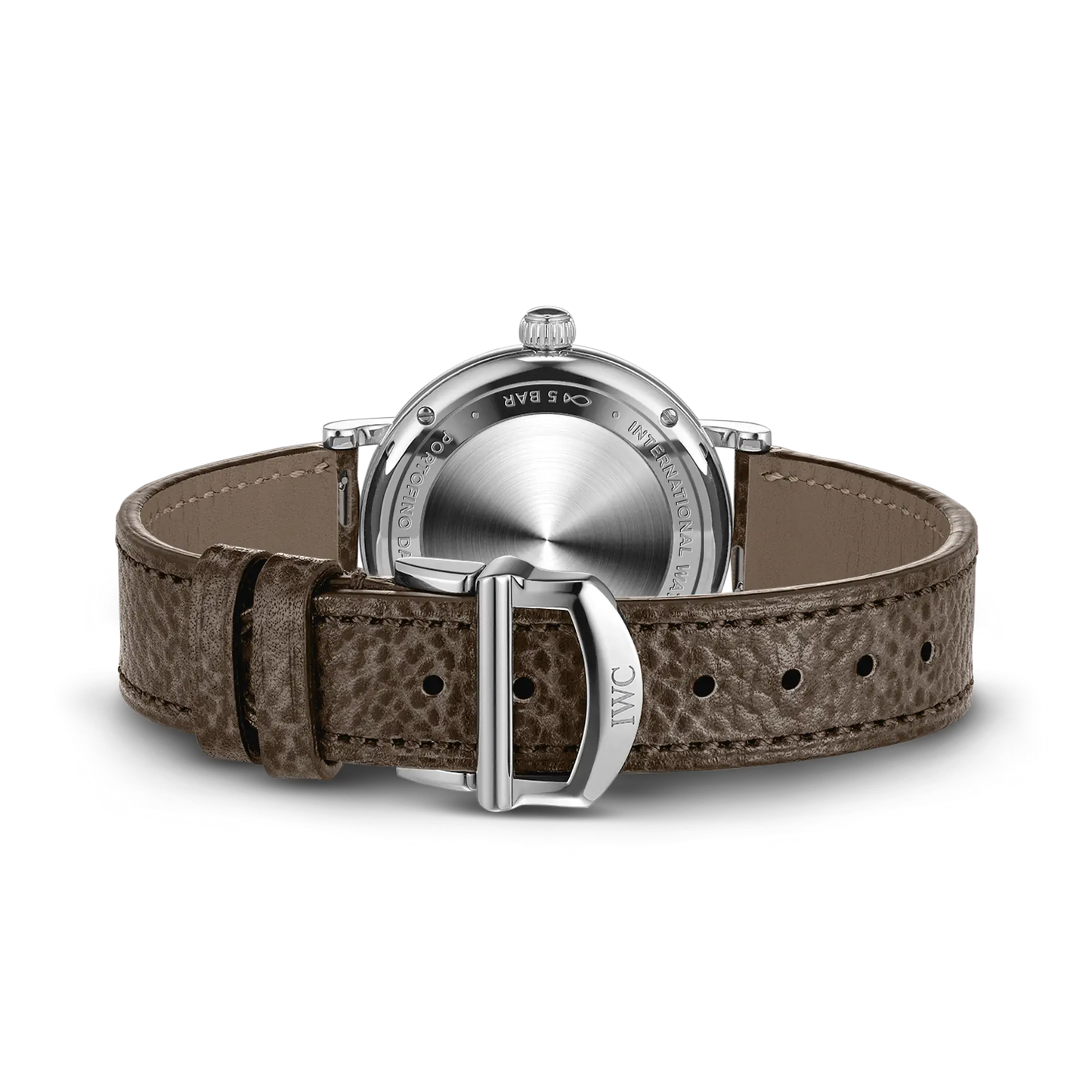 Portofino Automatic Day & Night 34mm Leather Strap Watch