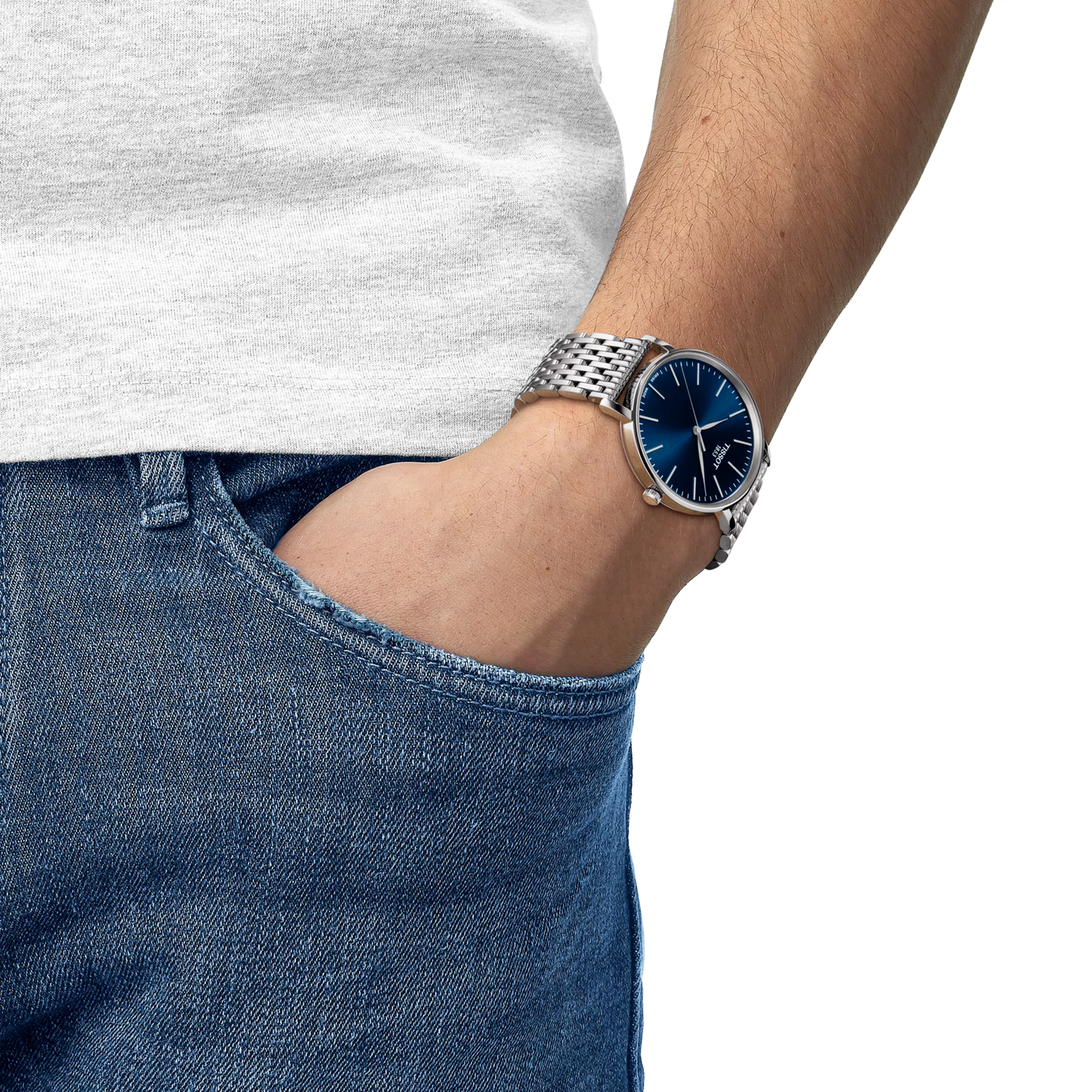 Everytime Quartz | 40mm Stainless Steel Blue Dial