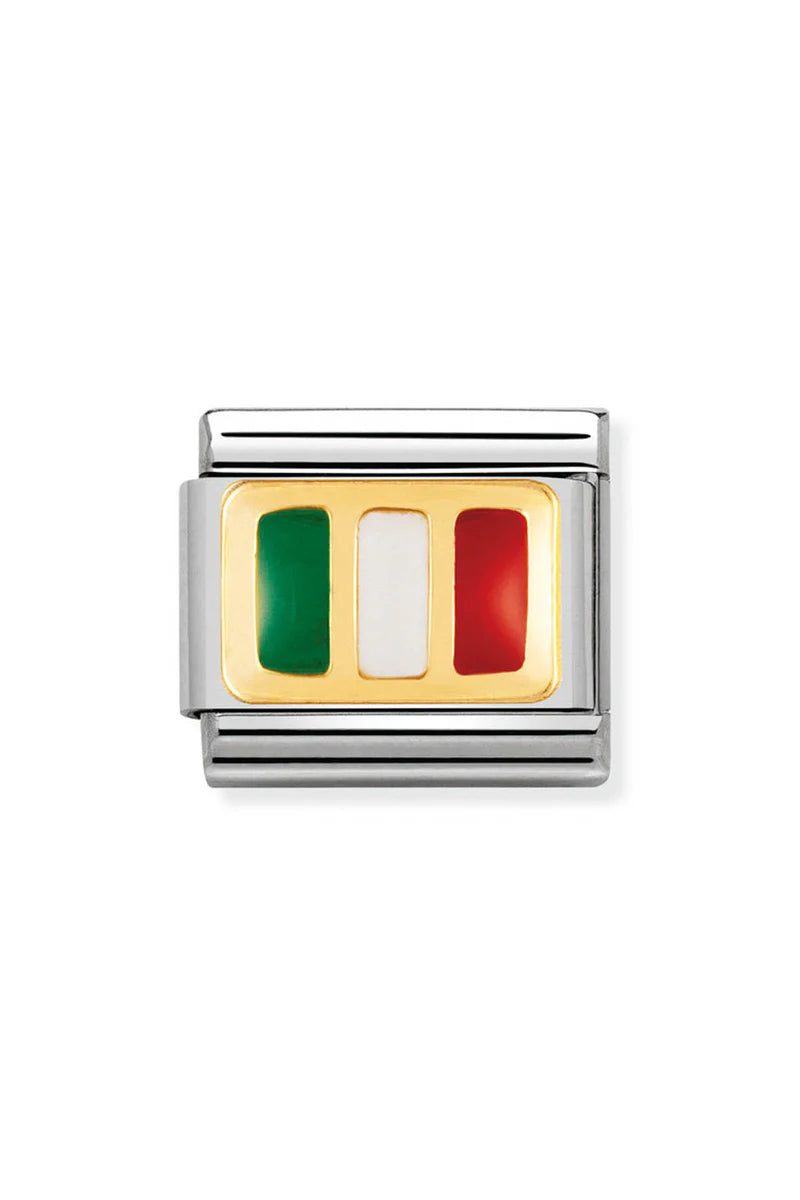 Yellow Gold Italy Flag Charm