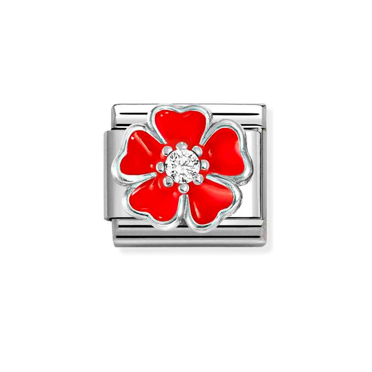 Red Flower Composable Charm