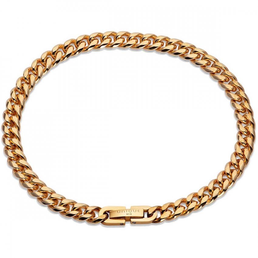 Yellow Gold Plated 19cm Stainless Steel Bracelet