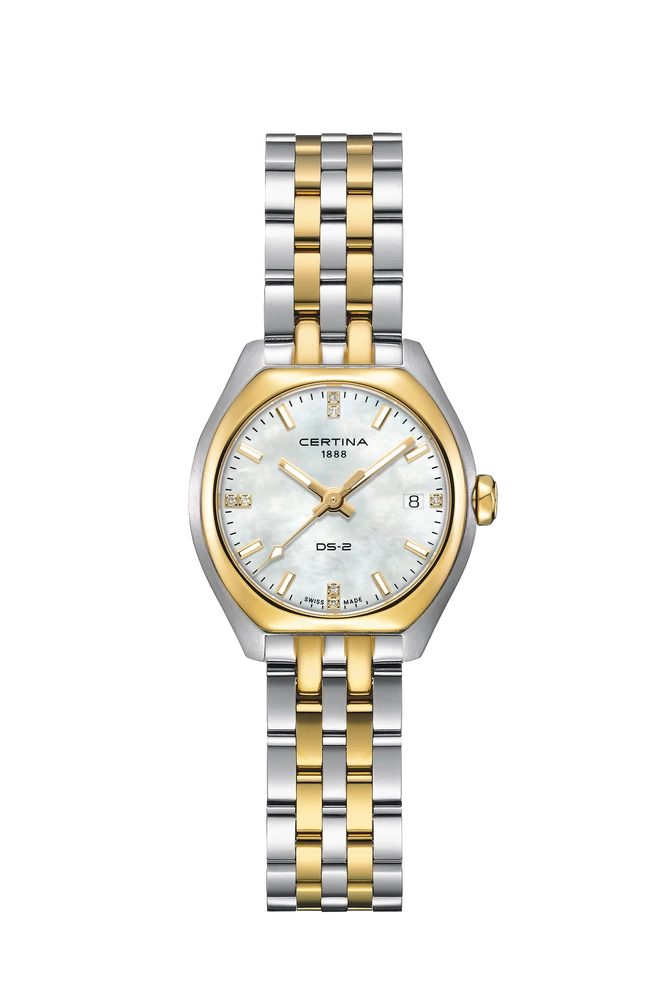 Ladies bi metal watch