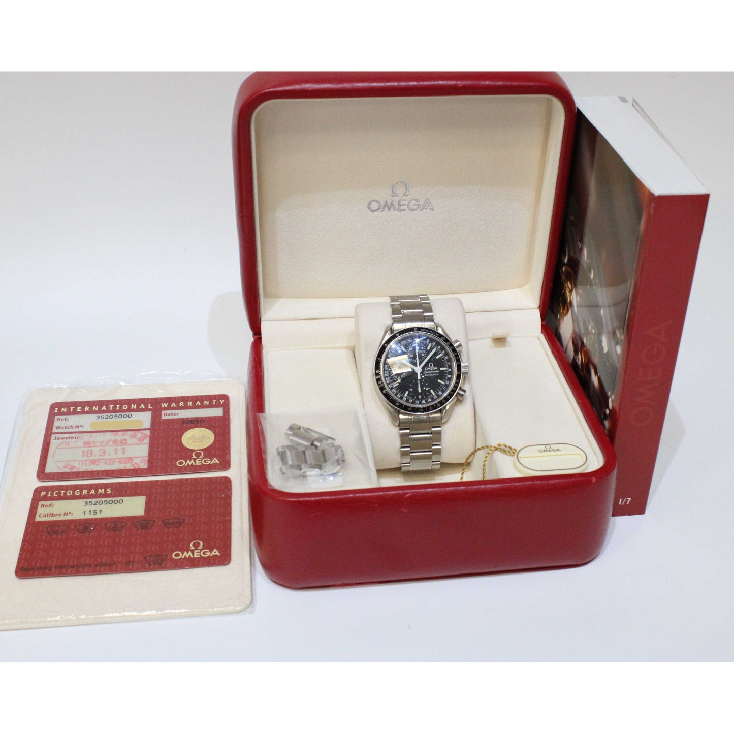 Men's Steel Speedmaster Triple Date 3520.50