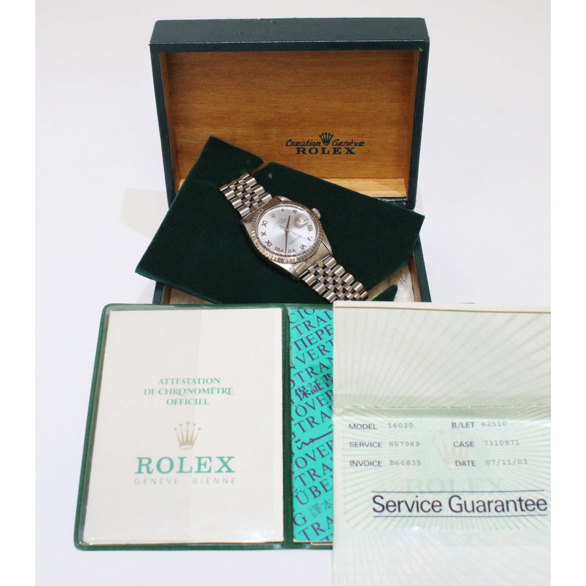 Rolex DateJust 16030 36mm Stainless Steel