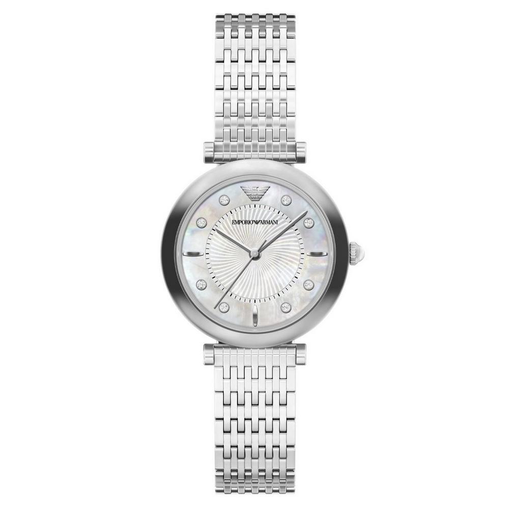 Archelia 32mm Stainless Steel Mother of Pearl Crystal Watch