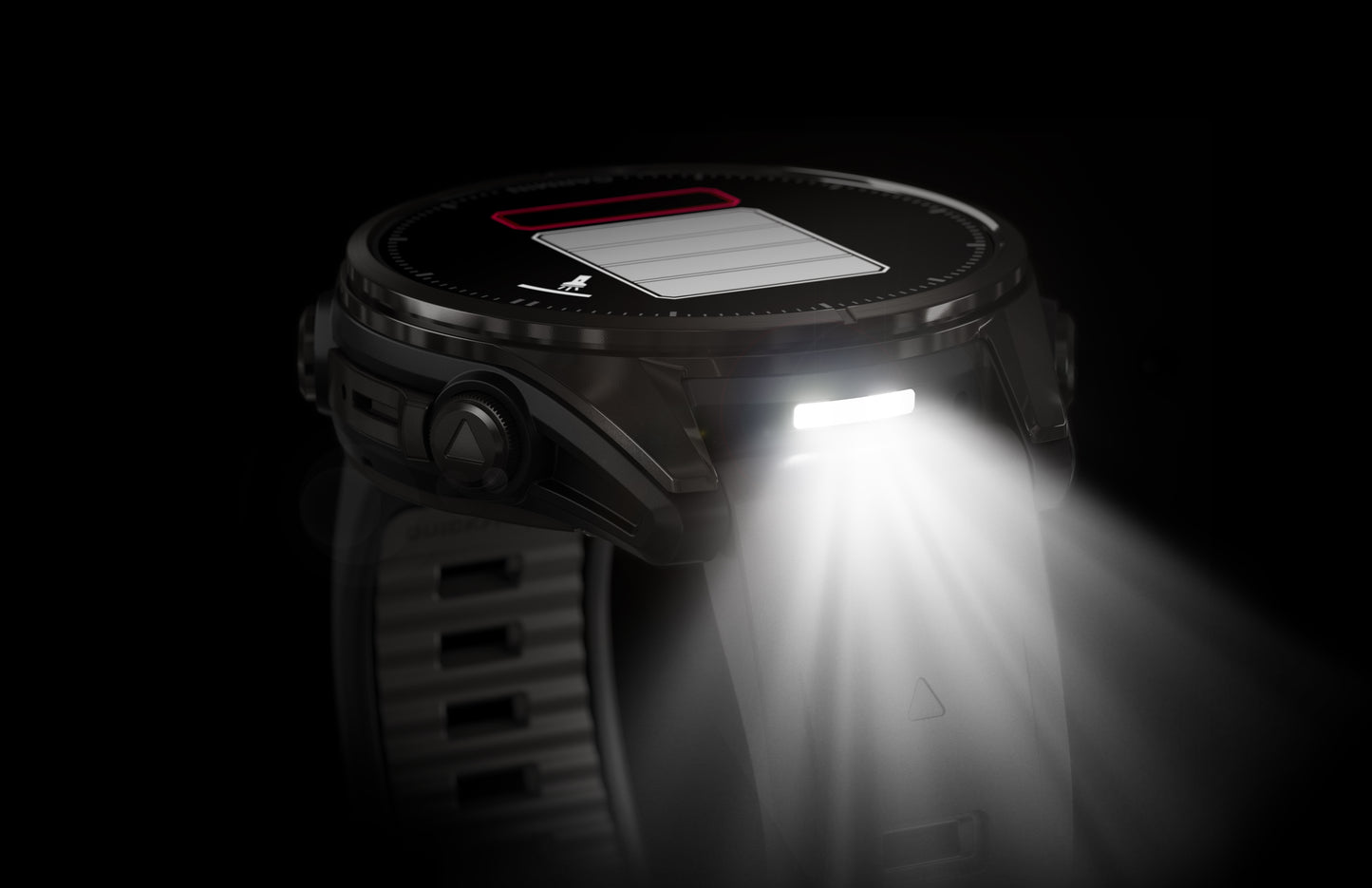 Garmin Fenix 8 43mm AMOLED Sapphire Carbon Grey DLC Titanium Black Silicone Band