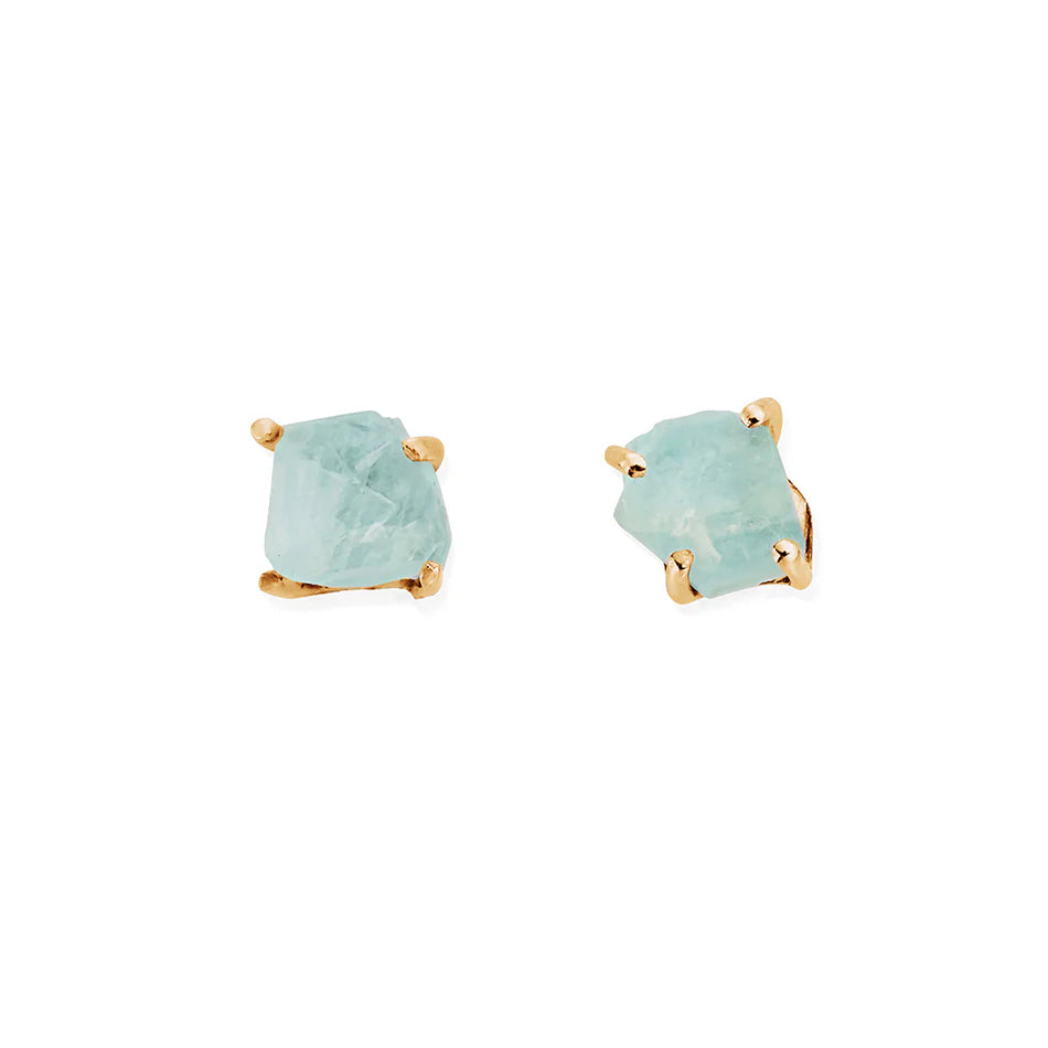 Gold Plated Harmony Stone Stud Earrings
