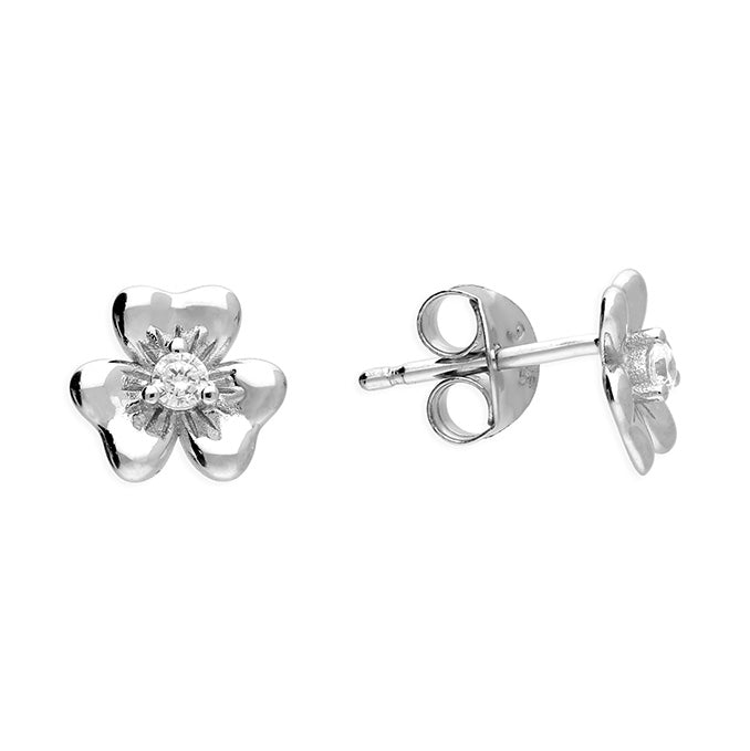 Sterling Silver Flower Stud Earrings