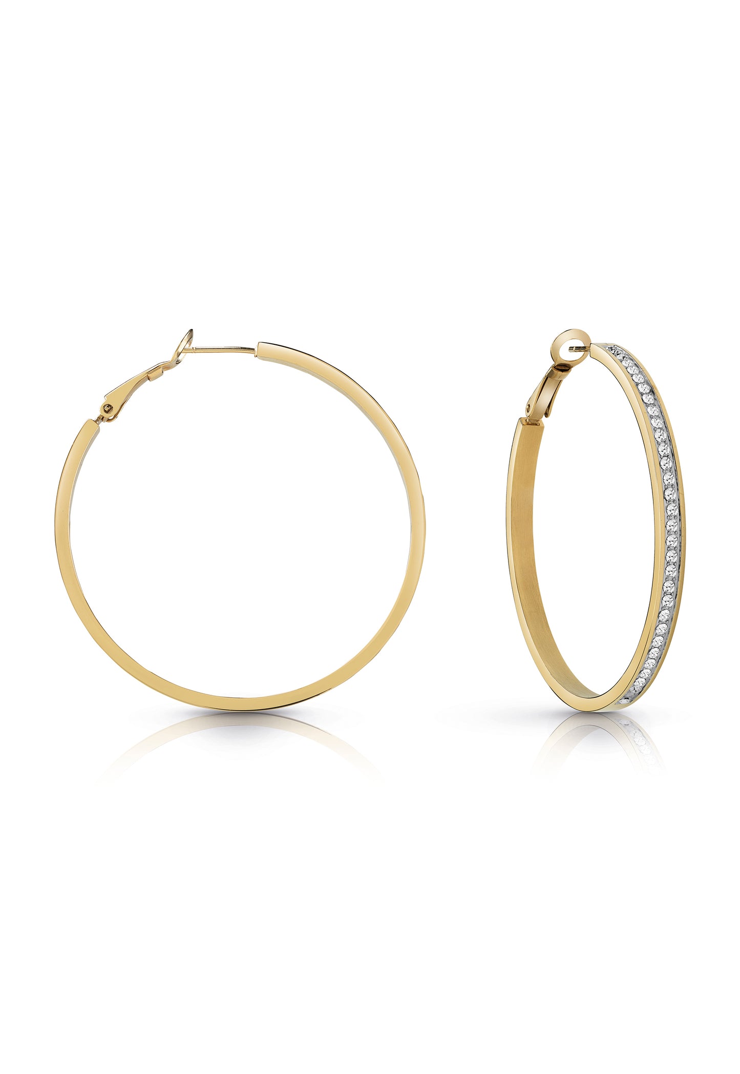 Color My Day Gold Hoop Earrings