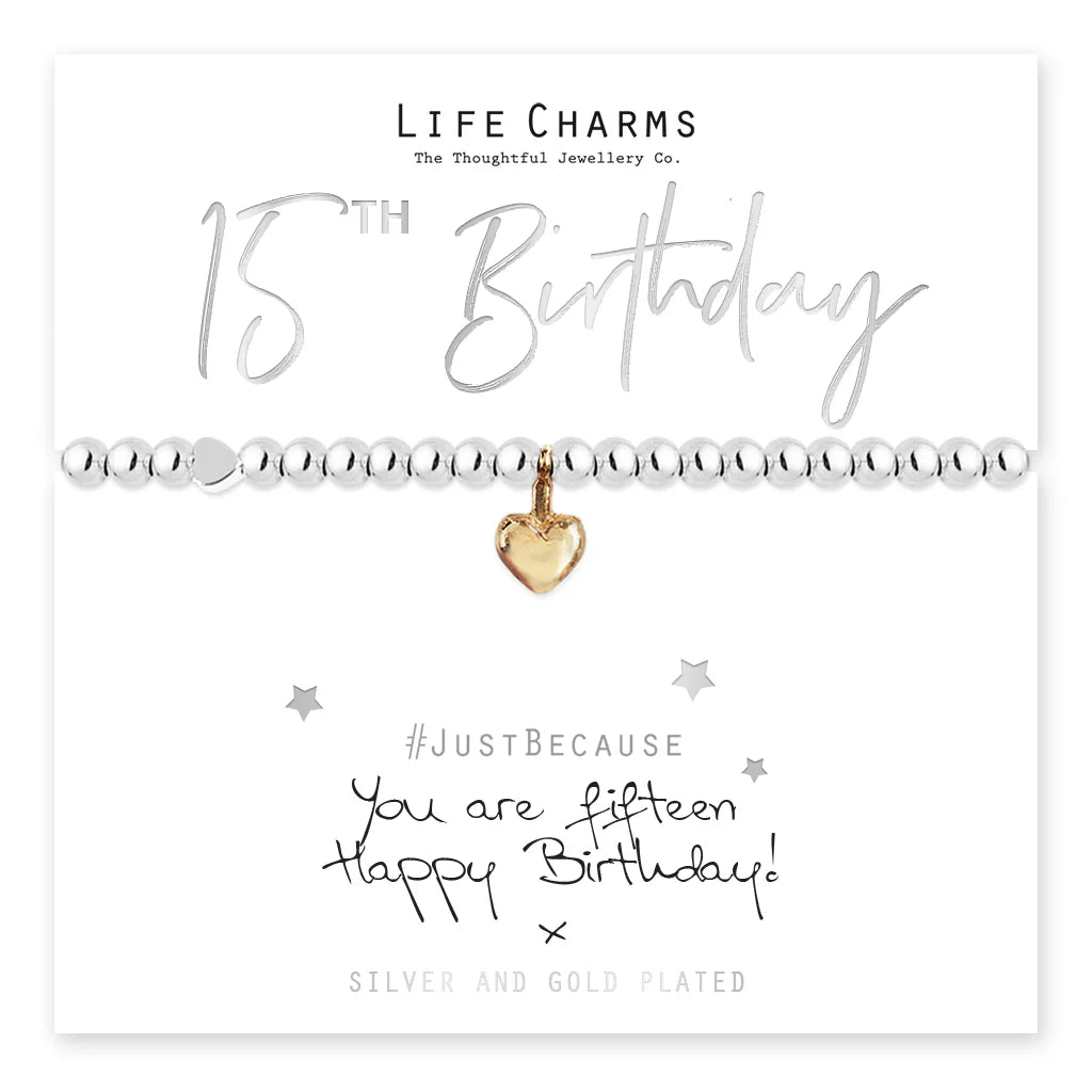 Happy 15th Birthday Life Charms Bracelet