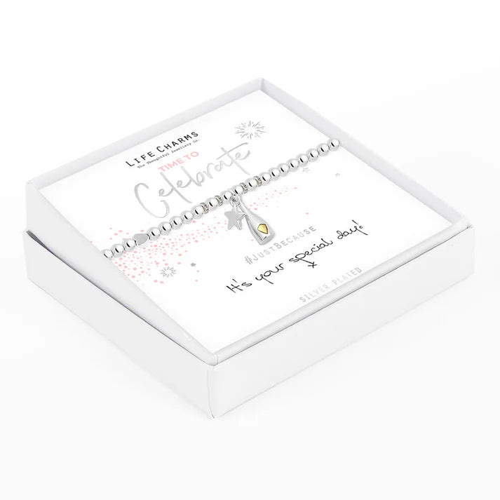 Time to Celebrate Life Charms Bracelet