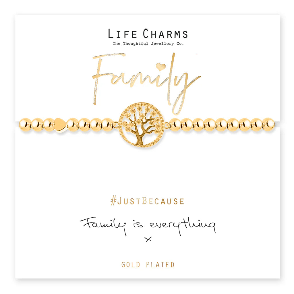 Family Gold Life Charms Bracelet