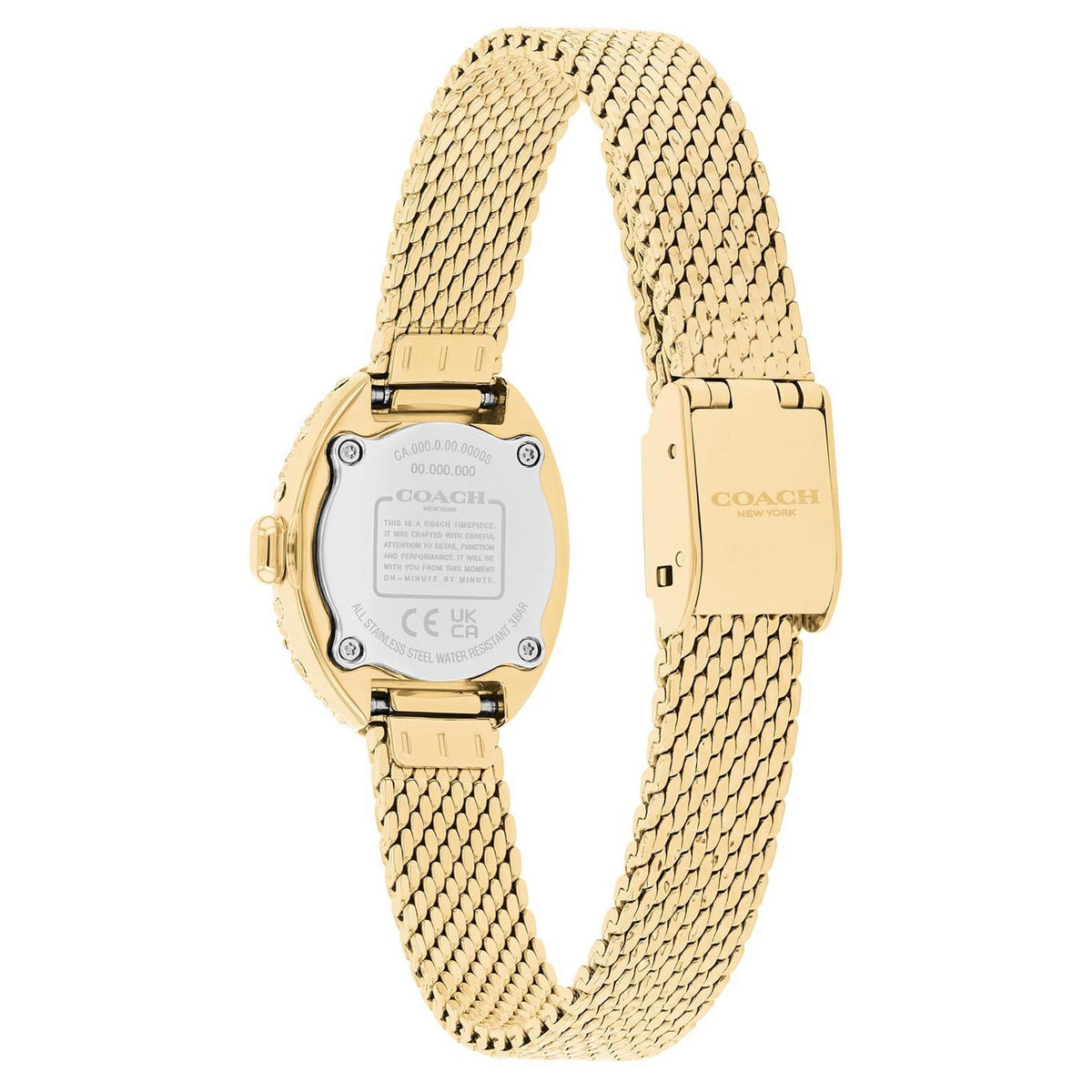 Coach Sammy Yellow Gold PVD Mother of Pearl Ladies Watch