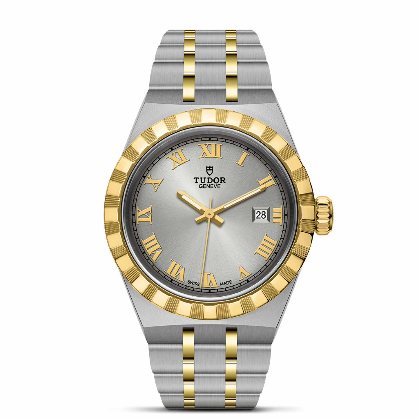 ROYAL 28mm | Steel Case Gold Bezel
