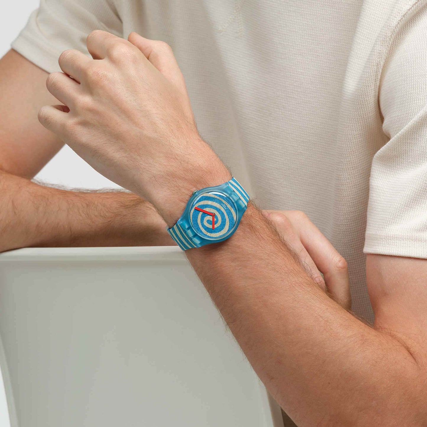 SWATCH x Tate Bourgeois's Spirals 41mm