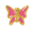 841c pink enamel butterfly