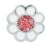623c-1 6mm rose glitter & white flower