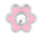 009c 6mm pink enamel crystal flower