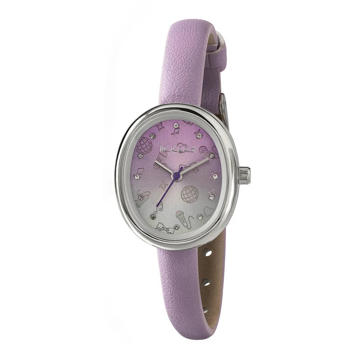 tikkers lilac strap watch