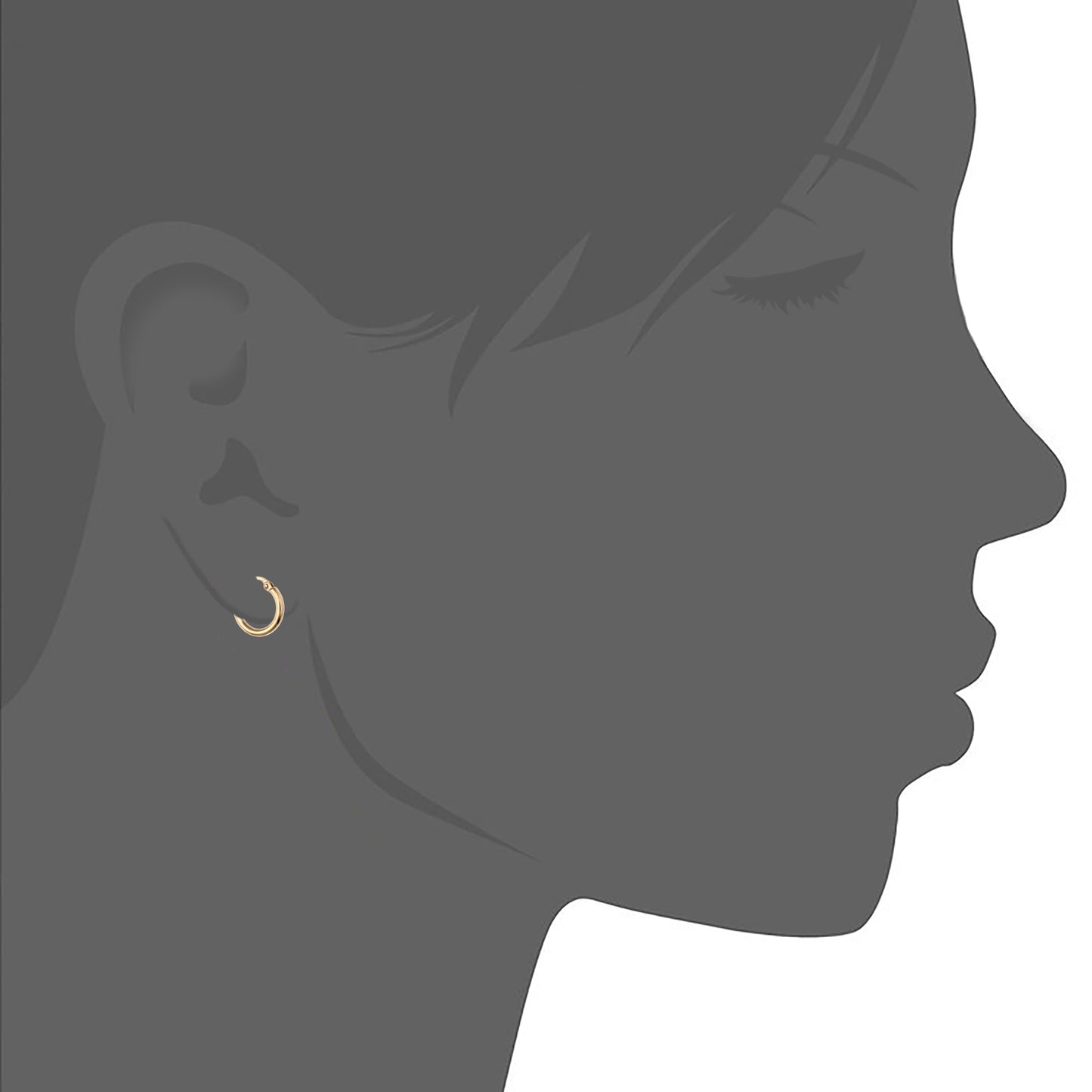 Yellow Gold 10mm Hoop Earrings