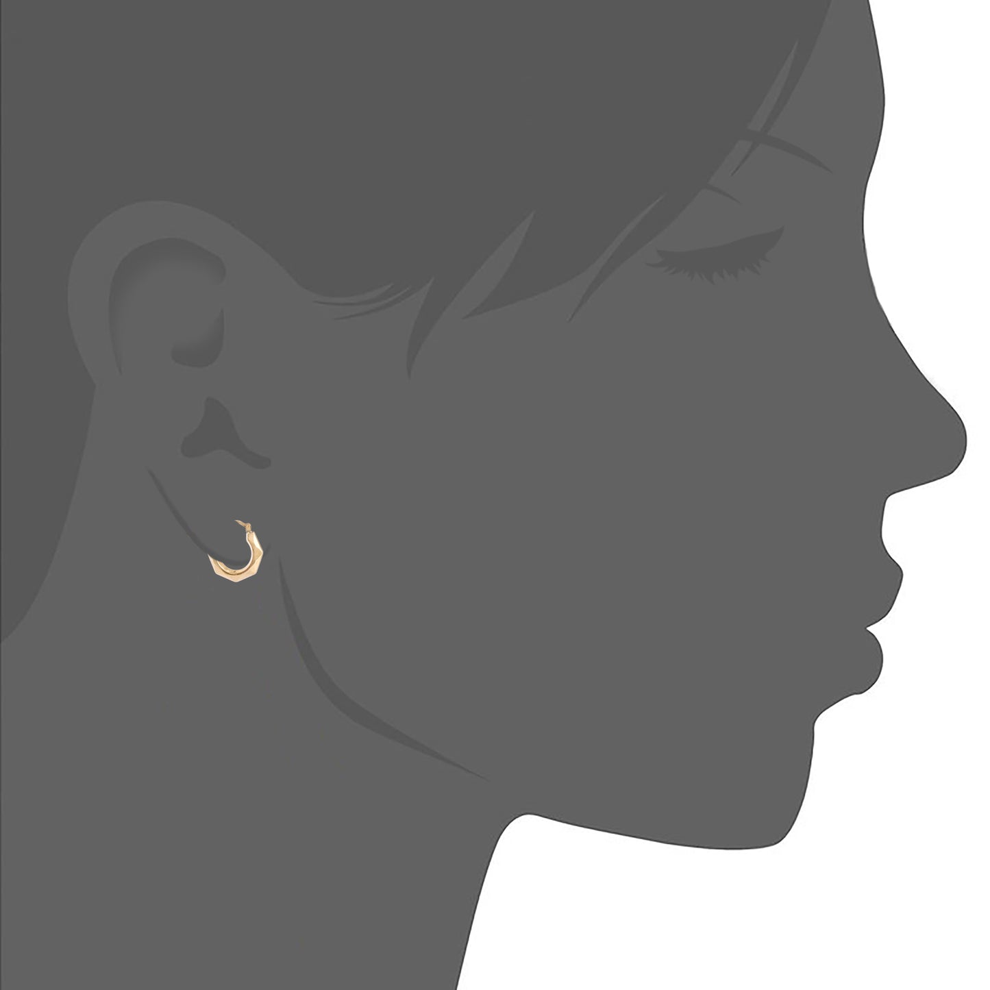 Yellow Gold Medium Hoop Earrings