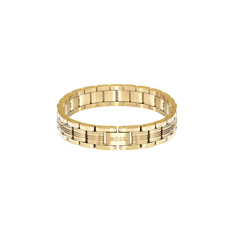 Emblem Gold-Tone Ion-Plated Stainless Steel Bracelet