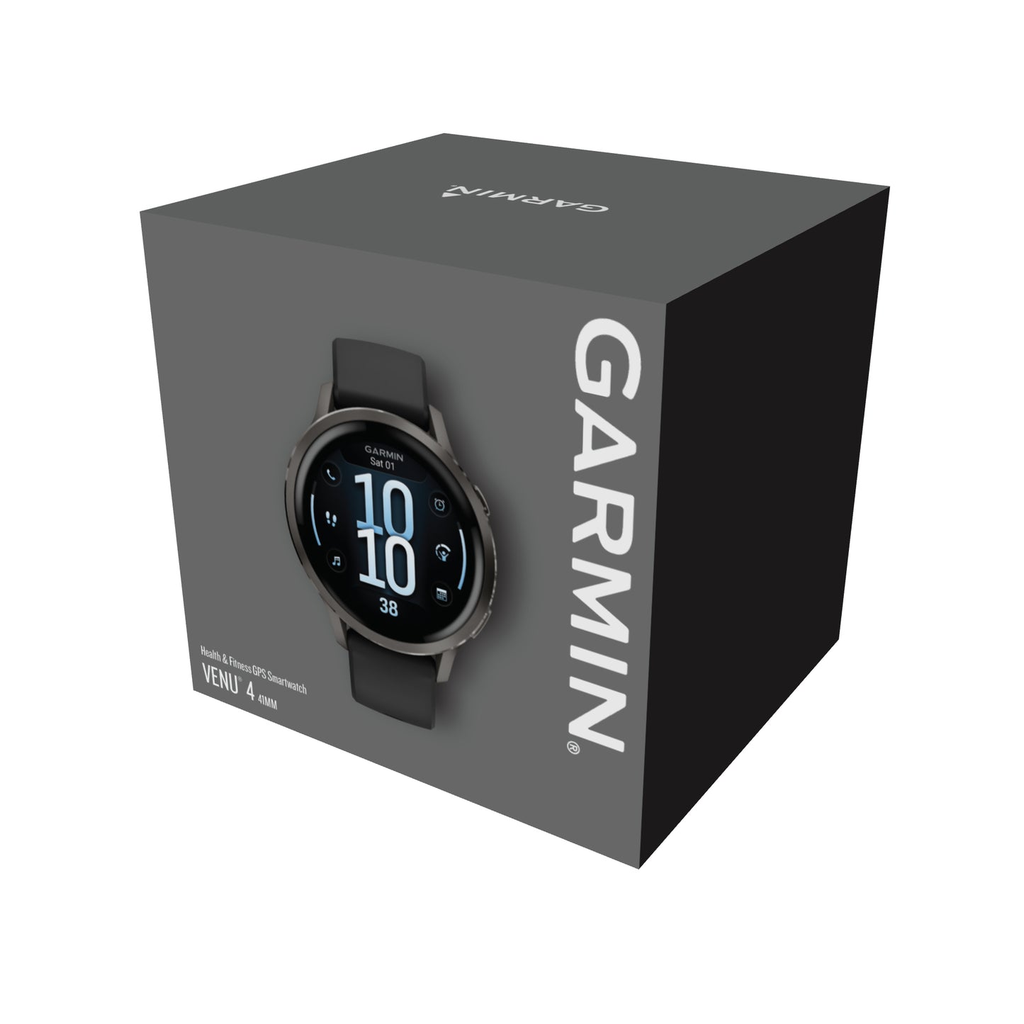Garmin Venu 4 41mm Slate with Black Silicone Band