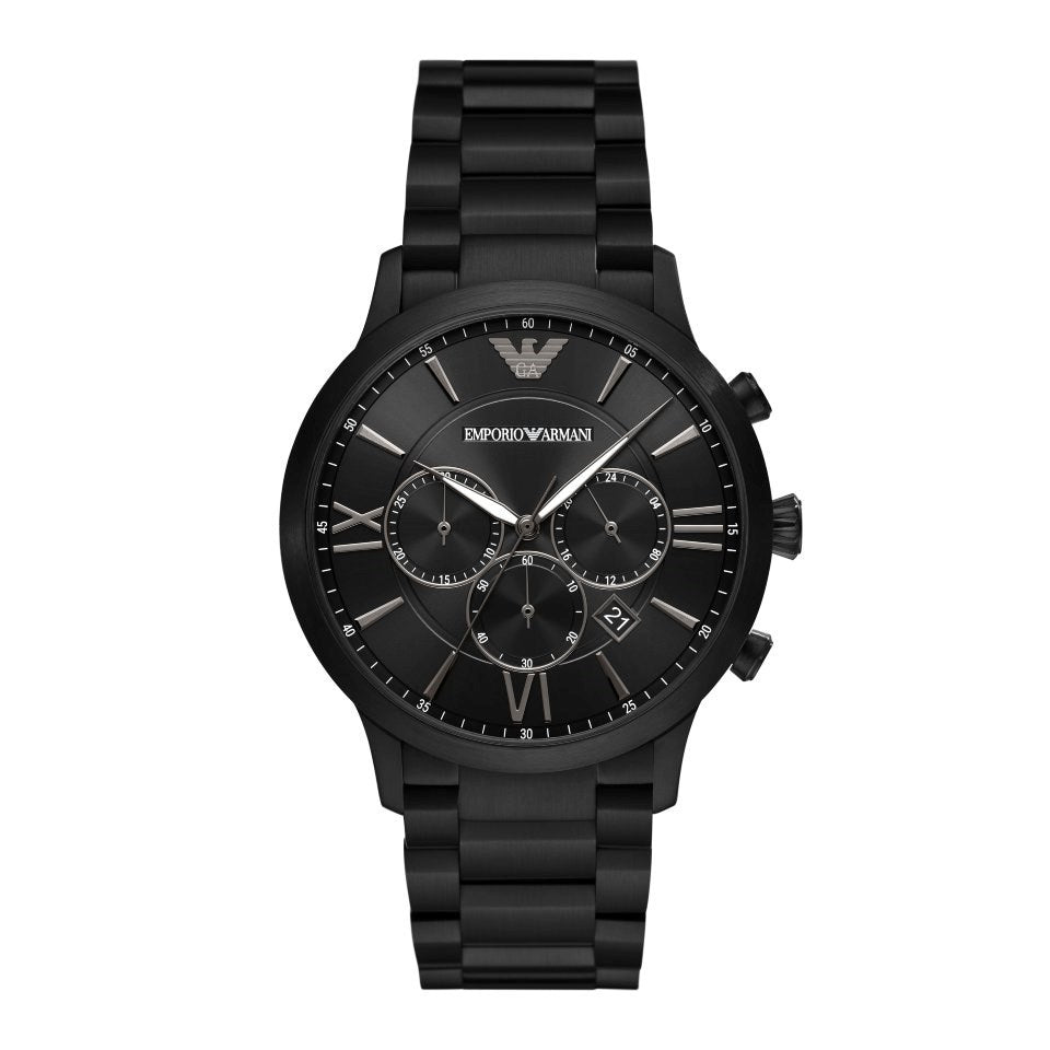 Black IP Chronograph Bracelet Watch