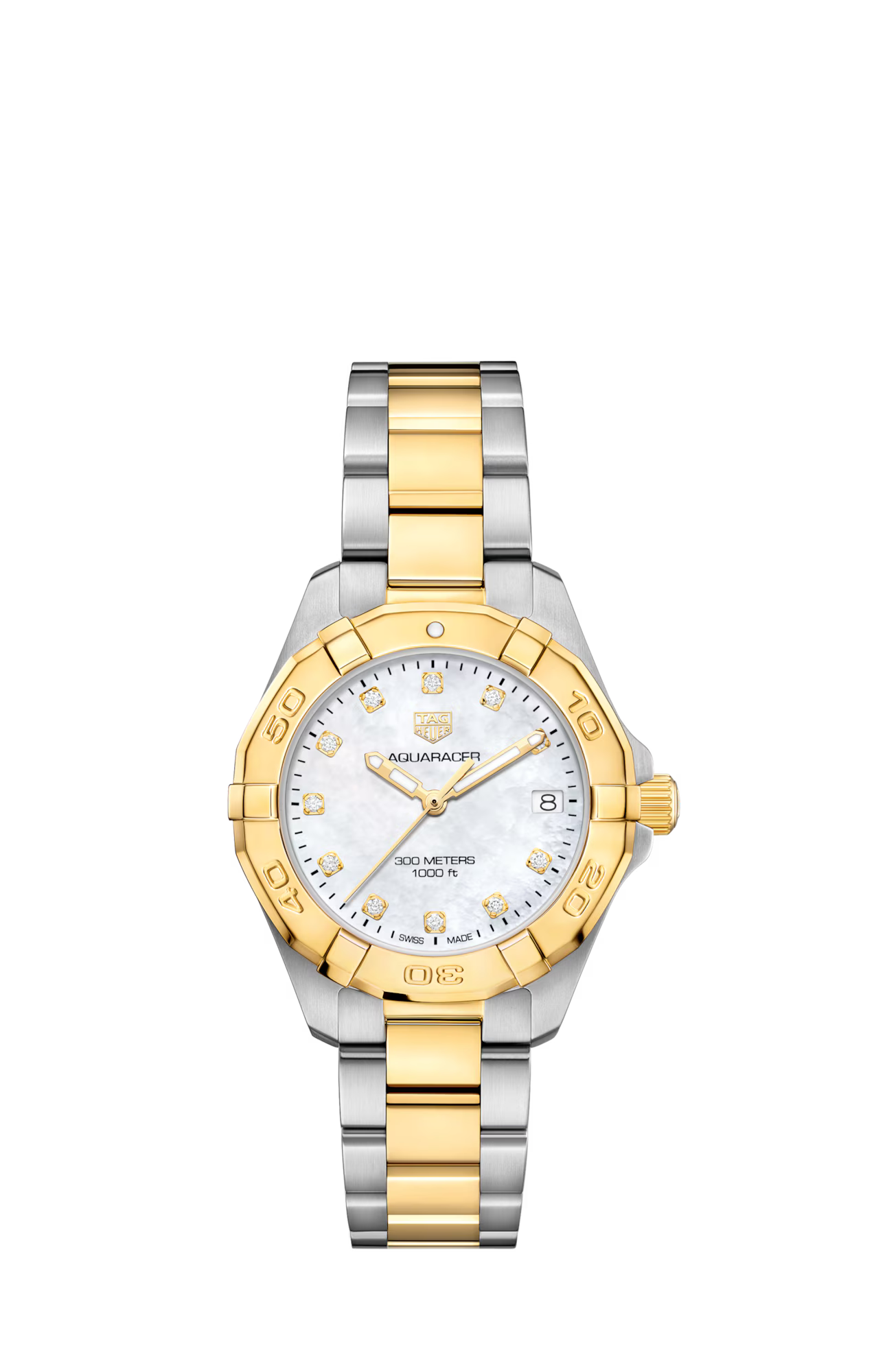 Aquaracer Stainless Steel and Gold Plated Ladies