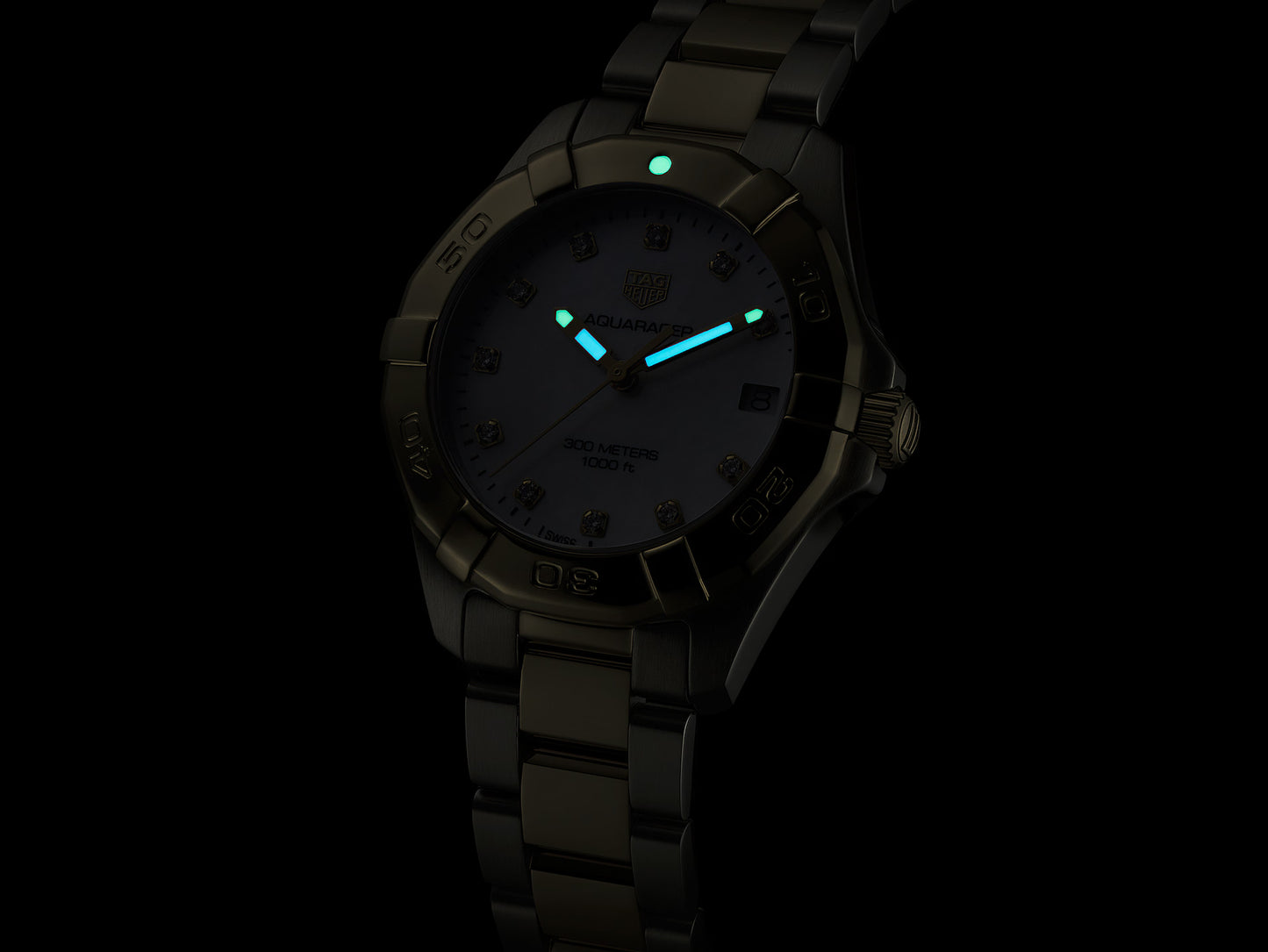 Aquaracer Stainless Steel and Gold Plated Ladies 32mm Watch