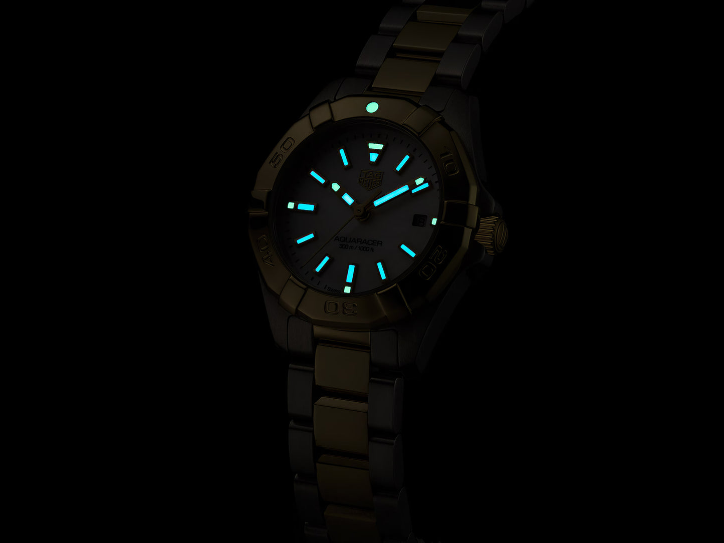 Aquaracer Gold Plated and Stainless Steel Ladies Watch