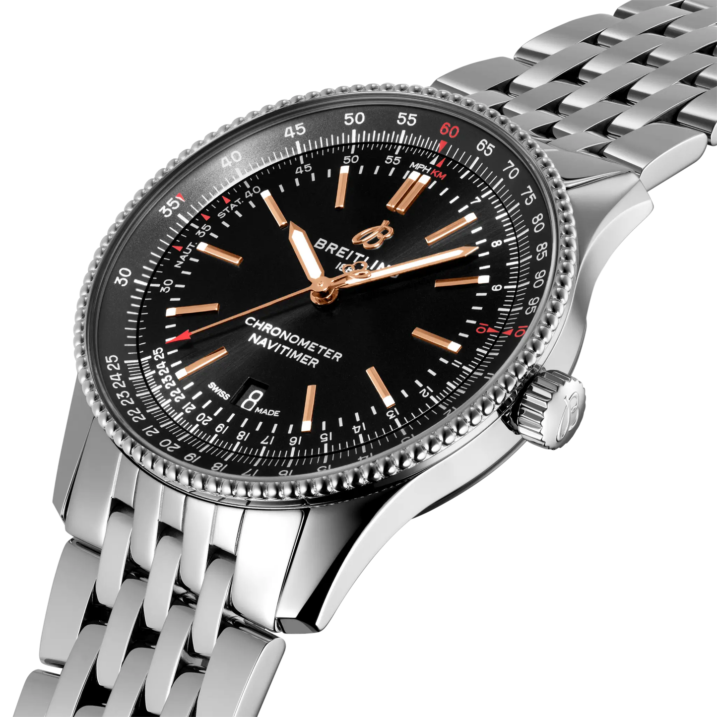 NAVITIMER AUTOMATIC 41 | 41mm Steel Case Black & 18ct Red Gold Dial