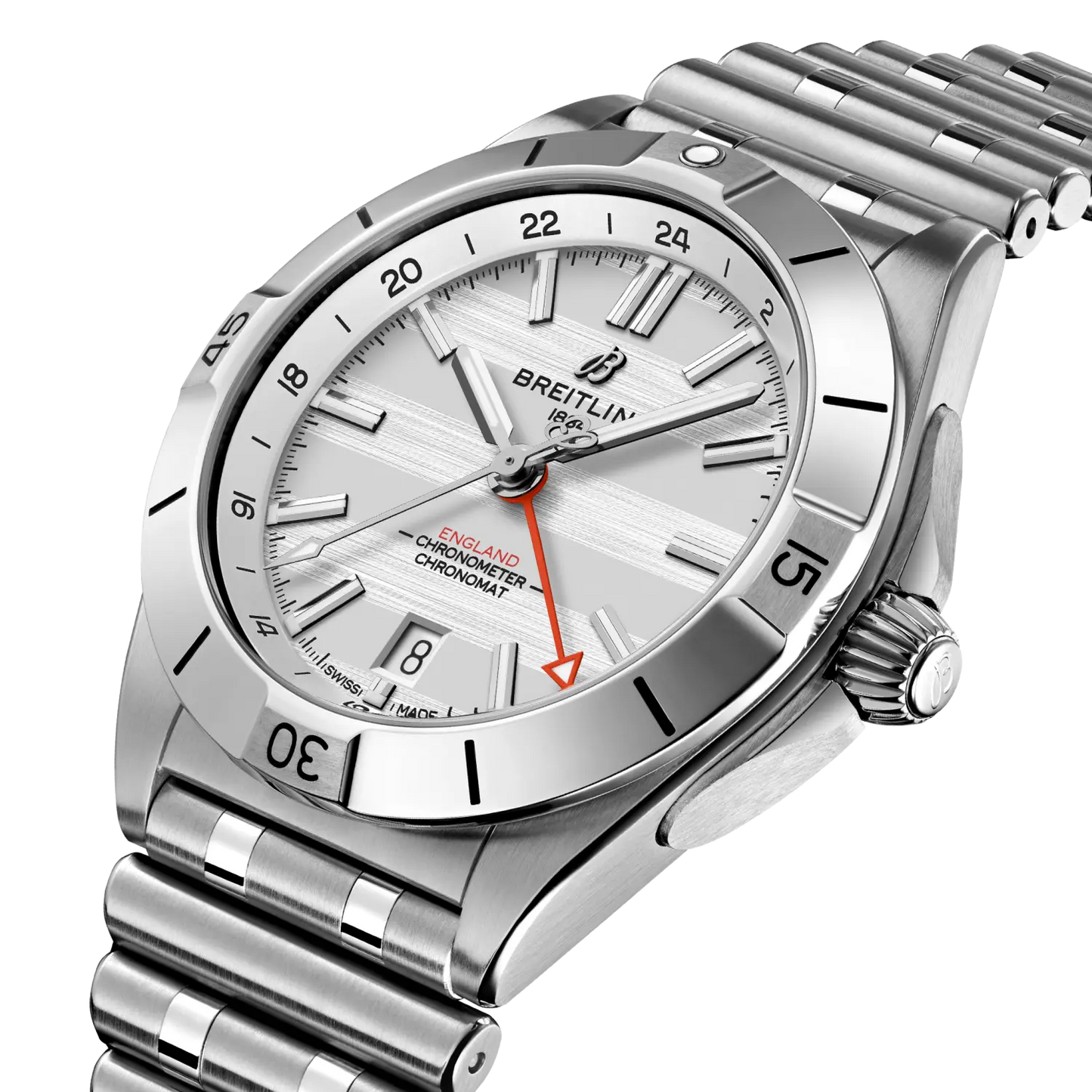 Chronomat Automatic GMT 40 Six Nations England | 40mm Steel Case White Dial