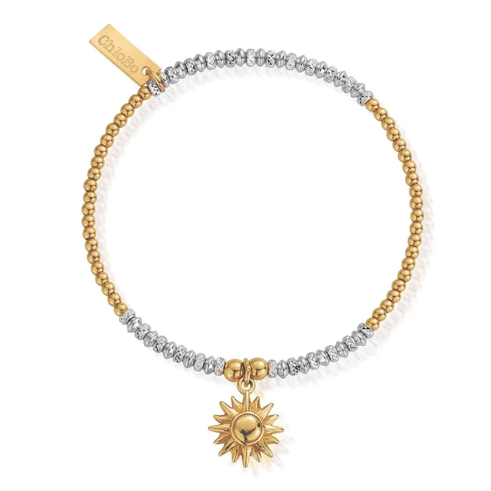 Cute Sparkle Sunflower Bracelet Gold Plated