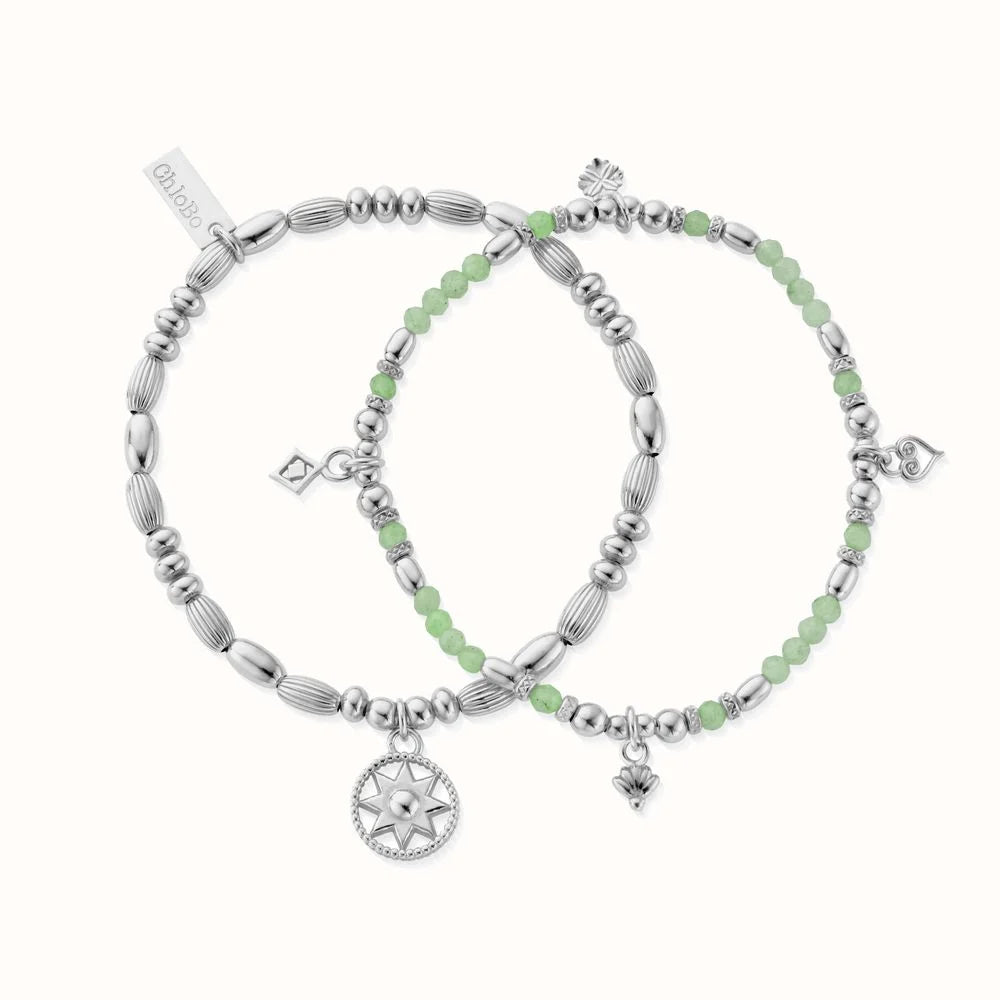 In Bloom HARMONY Aventurine Set of 2 Bracelets