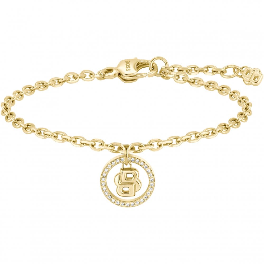 Gold-Tone Bracelet with Double B Monogram Charm